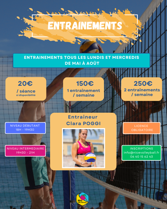 Entraînements Beach Volley