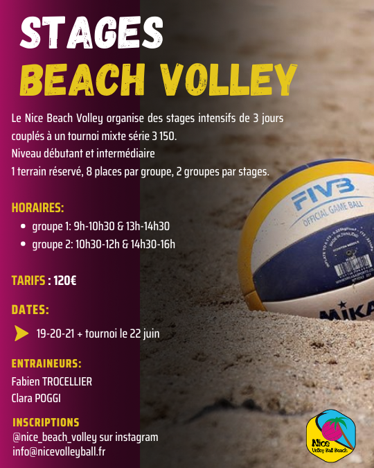 Stage Beach Juin 2025