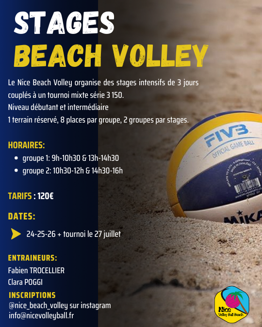 Stage Beach Juillet 2025